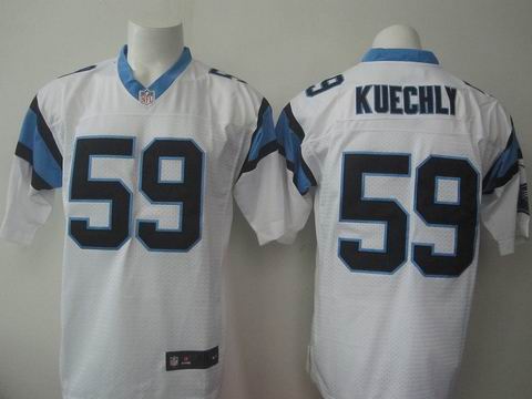 Nike nfl Panthers 59 Kuechly White Elite Jersey