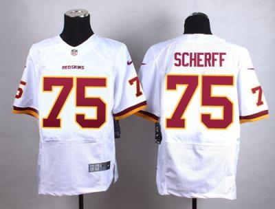 Nike nfl Washington Redskins #75 Brandon Scherff White elite Jersey