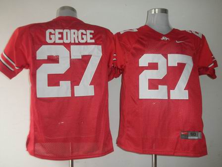 Ohio State Buckeyes 27 Eddie Geroge Red College Football Jersey