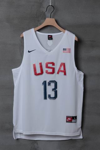 Olympic Basketball USA #13 George white jersey