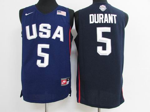Olympic Basketball USA #5 Durant blue jersey