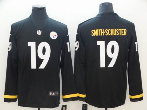 Pittsburgh Steelers #19 Smith-Schuster black long sleeve jersey