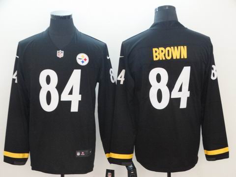 Pittsburgh Steelers #84 Brown black long sleeve jersey