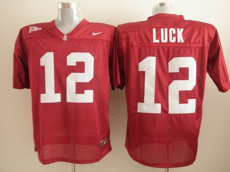 Stanford Cardinals 12 Andrew Luck Red NCAA College Football Jersey