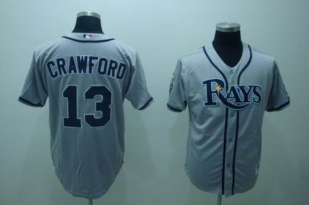 Tampa Bay Rays #13 Carl Crawford Grey