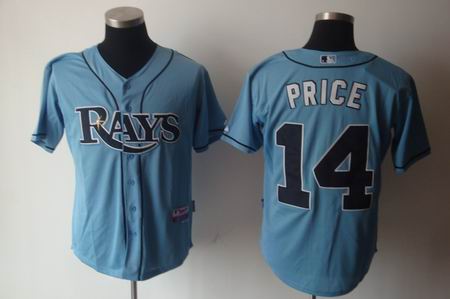 Tampa Bay Rays #14 Price light blue cool base