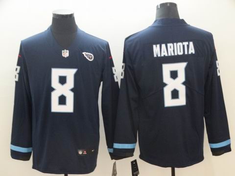 Tennessee Titans #8 Mariota blue long sleeve jersey