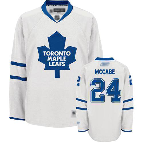 Toronto Maple Leafs #24 Bryan Mccabe White NHL Jersey
