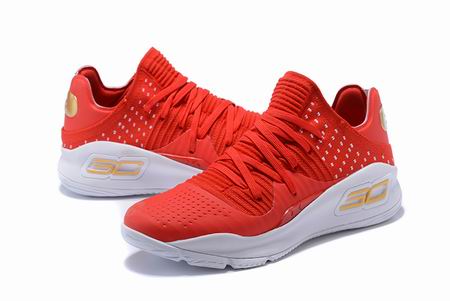 Under Armour curry 4 shoes low red white