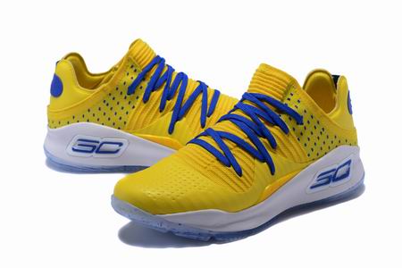 Under Armour curry 4 shoes low yellow blue