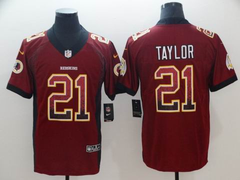 Washington Redskins #21 Taylor red drift rush jersey