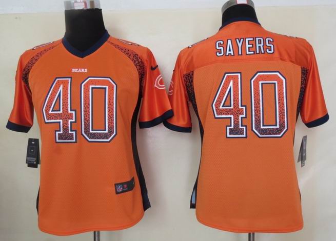 Women 2013 NEW Nike Chicago Bears 40 Sayers Drift Fashion Orange Elite Jerseys