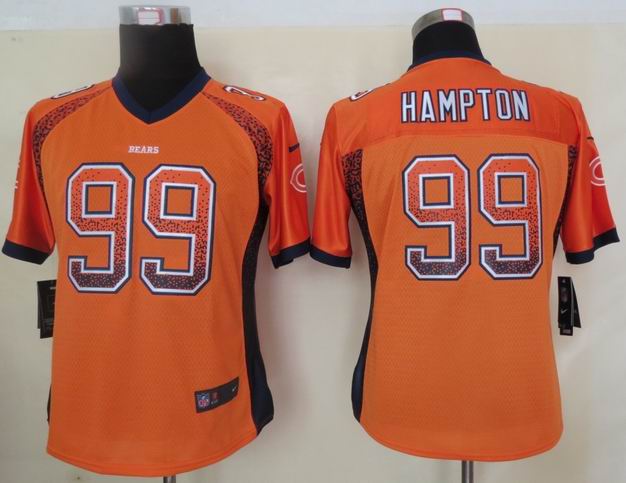 Women 2013 NEW Nike Chicago Bears 99 Hampton Drift Fashion Orange Elite Jerseys