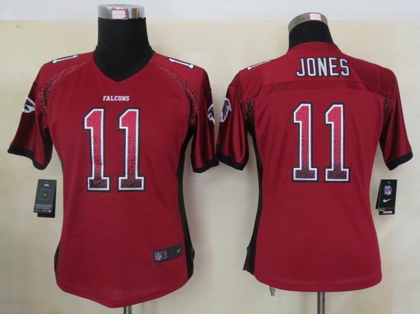 Women 2013 New Nike Atlanta Falcons 11 Jones Drift Fashion Red Elite Jerseys