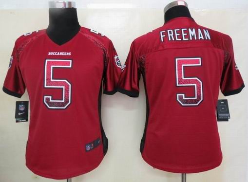 Women 2013 New Nike Tampa Bay Buccaneers 5 Freeman Drift Fashion Red Elite Jerseys