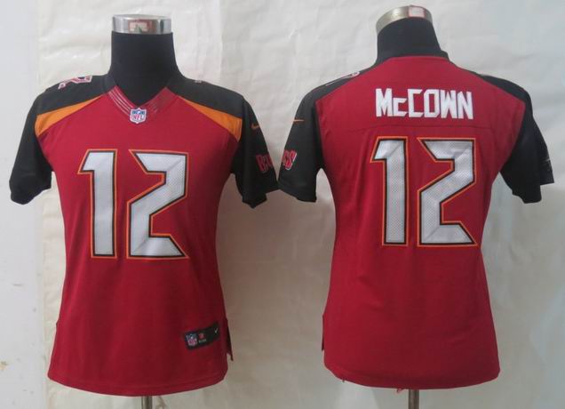 Women 2014 New Nike Tampa Bay Buccaneers 12 McCown Red Limited Jerseys