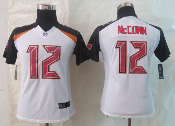 Women 2014 New Nike Tampa Bay Buccaneers 12 McCown White Limited Jerseys