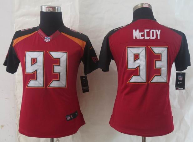 Women 2014 New Nike Tampa Bay Buccaneers 93 McCoy Red Limited Jersey