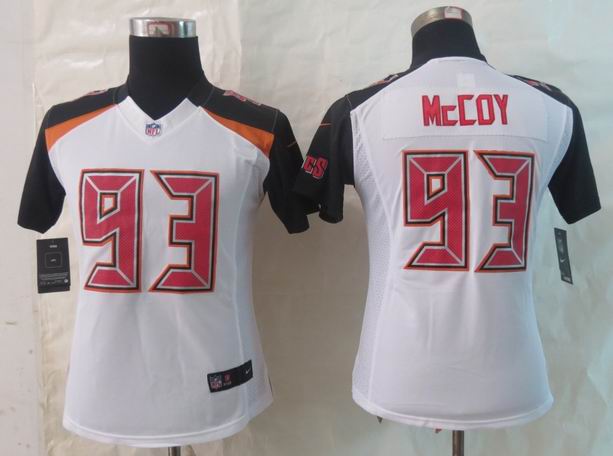 Women 2014 New Nike Tampa Bay Buccaneers 93 McCoy White Limited Jersey
