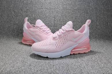 Women Air max 270 shoes pink white