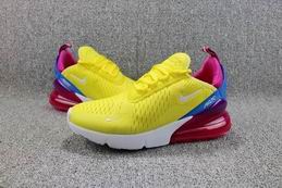 Women Air max 270 shoes yellow blue red