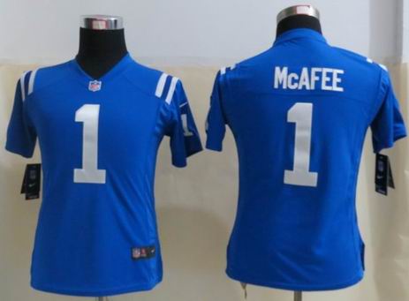 Women Nike Indianapolis Colts 1 Mcafee Blue Elite Jersey