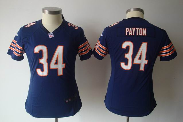 Women Nike NFL Bears 34 Payton blue game jersey