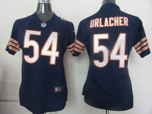 Women Nike NFL Chicago Bears 54 Urlacher Blue Jersey