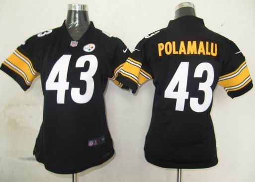 Women Nike NFL Pittsburgh Steelers 43 Popamalu Elite Jersey