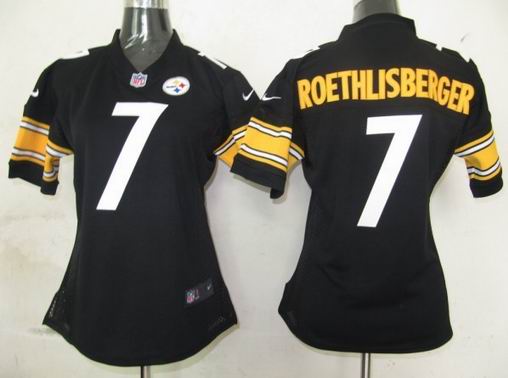 Women Nike NFL Pittsburgh Steelers 7 Roethlisberger Elite Jersey
