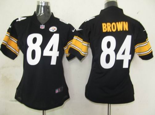 Women Nike NFL Pittsburgh Steelers 84 Brown Elite Jersey