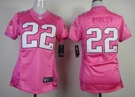 Women Nike New England Patriots 22 Ridley pink Jersey with heart