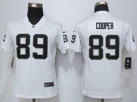 Women nike nfl Oakland Raiders 89 Cooper White Limited Jersey