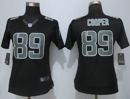 Women nike nfl Raiders 89 Cooper Impact Limited Black Jersey