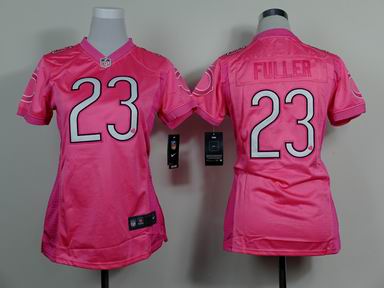 Women nike nfl bears 23 Fuller pink jersey