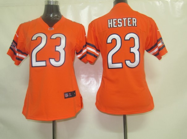 Womens Nike Chicago Bears 23 Hester Orange Elite Jersey