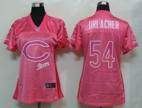 Womens Nike Chicago Bears 54 Urlacher Pink Elite Jerseys