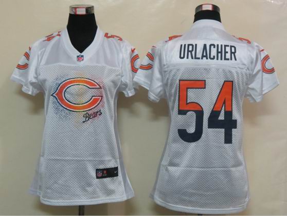 Womens Nike Chicago Bears 54 Urlacher White Elite Jerseys