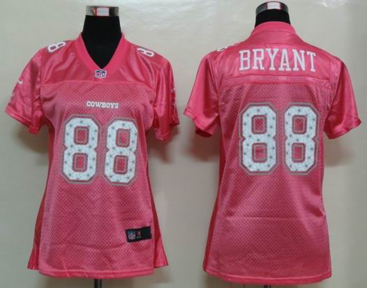 Womens Nike Dallas cowboys 88 bryant Star Pink Elite Jerseys