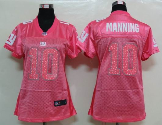 Womens Nike New York Giants 10 Manning Pink Elite Jerseys