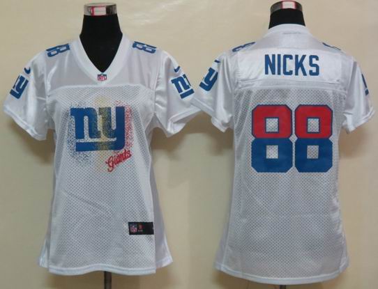 Womens Nike New York Giants 88 Nicks White Elite Jerseys