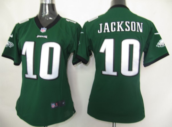 Womens Nike Philadelphia Eagles 10 Jackson Green Elite Jersey