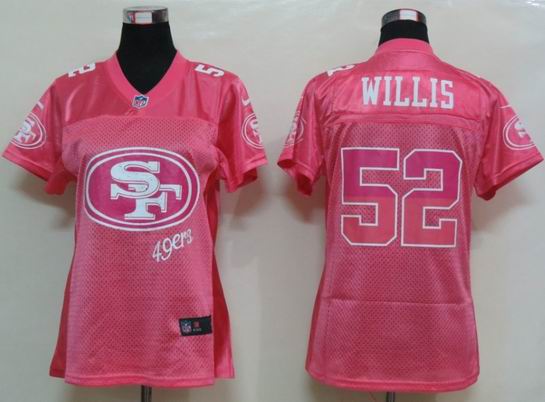 Womens Nike San Francisco 49ers 52 Willis Pink Elite Jerseys