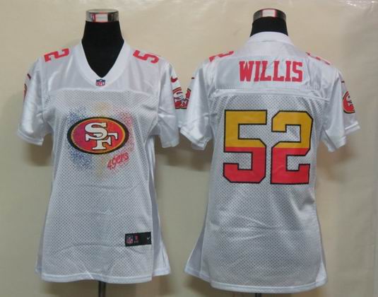 Womens Nike San Francisco 49ers 52 Willis White Elite Jerseys