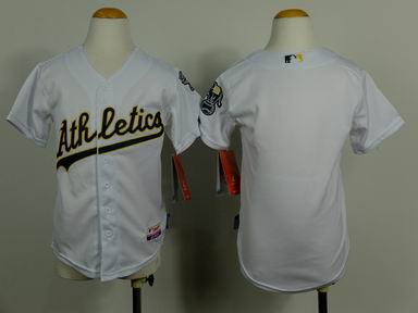 Youth MLB Athletics blank white jersey