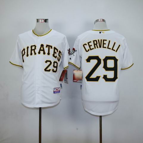 Youth MLB Pirates 29 Cervelli white jersey