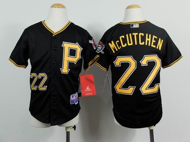 Youth MLB Priates 22 Mccutchen black jersey