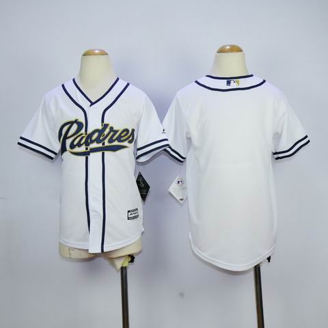 Youth MLB San Diego Padres blank white jersey
