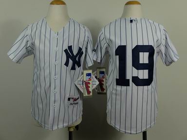Youth MLB yankees 19# white jersey