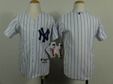Youth MLB yankees blank white jersey